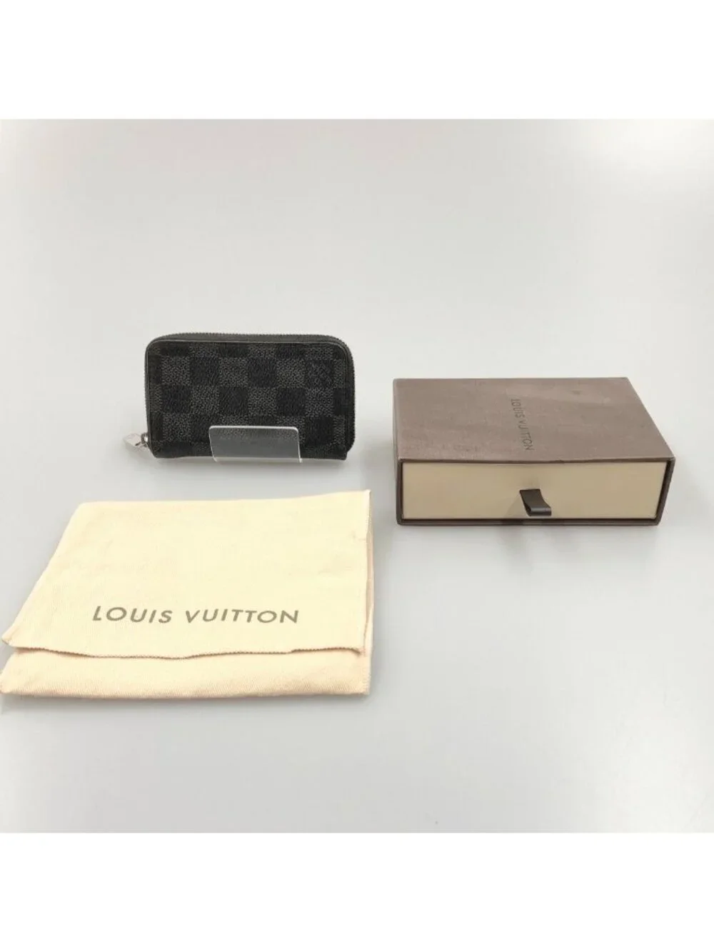 Louis Vuitton Damier Graphite Zippy Coin Purse Black